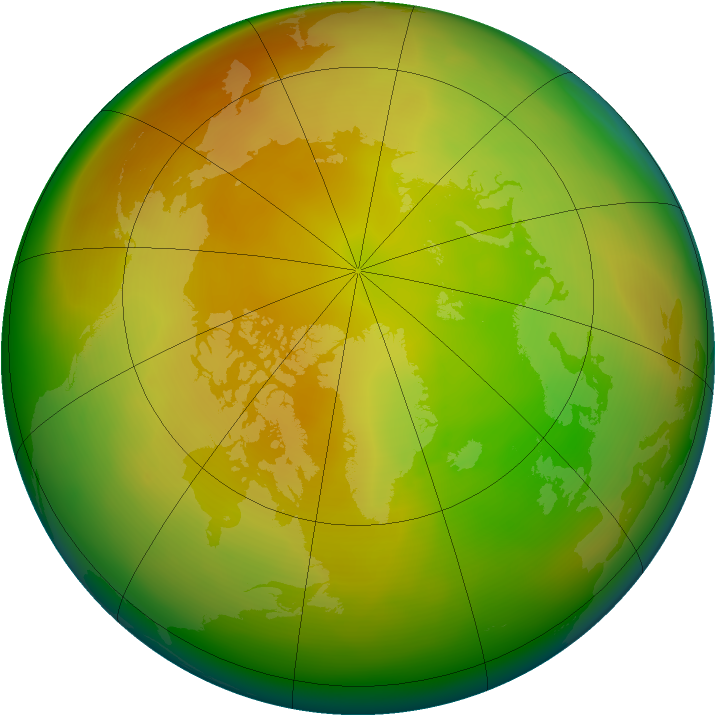 Arctic ozone map for April 2007